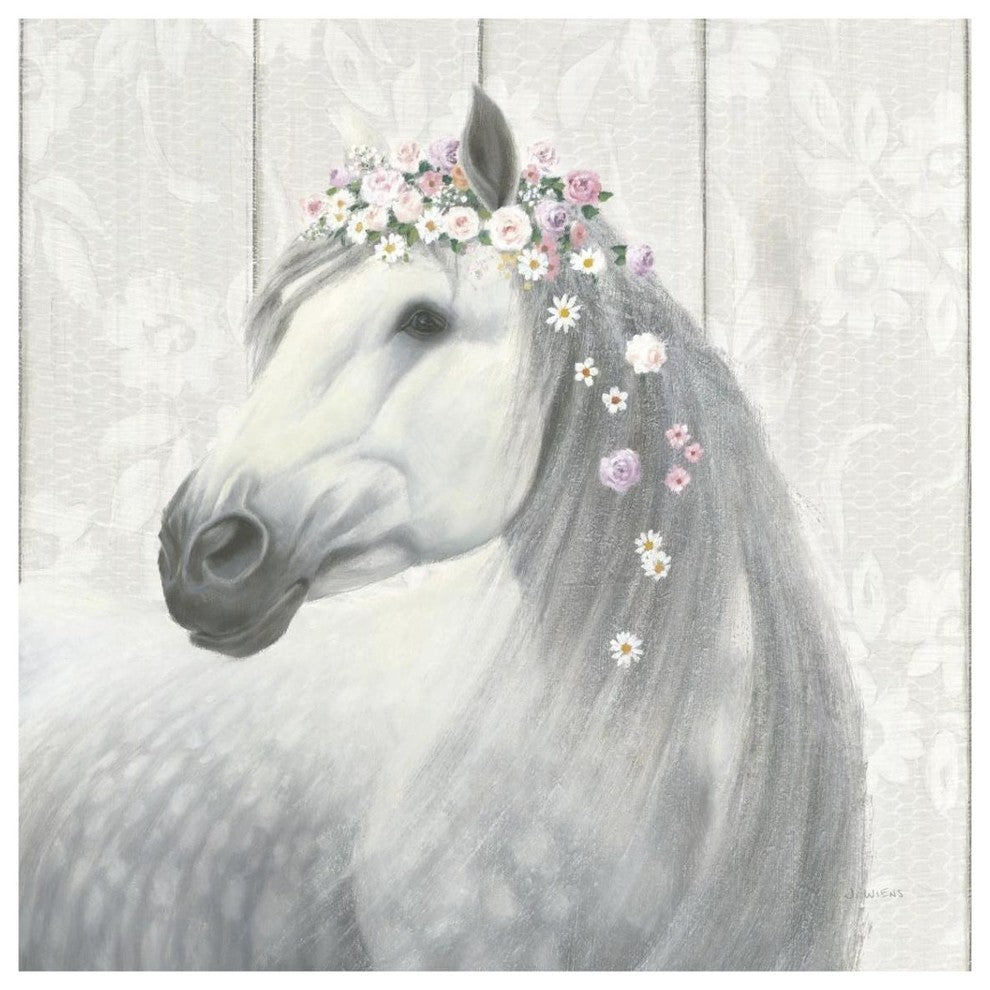 "Spirit Stallion II on Wood" Digital Paper Print by James Wiens, 38"x38"