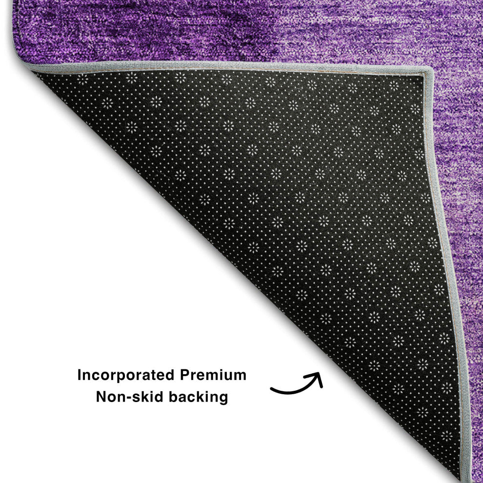 Premium Machine Washable Mayfield AMF690 Purple 8' x 10' Rug