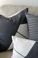 Boketto Charcoal Black Throw Pillow 19x19, with Polyfill Insert