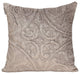 Parkland Collection Cristal Taupe Throw Pillow, Square