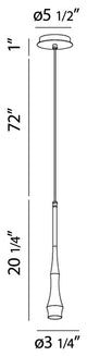 Tala 1 Light Pendant Chrome Finish