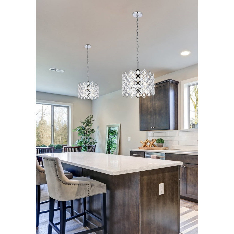 Elegant Lighting Lyla 3-Light Pendant Chrome