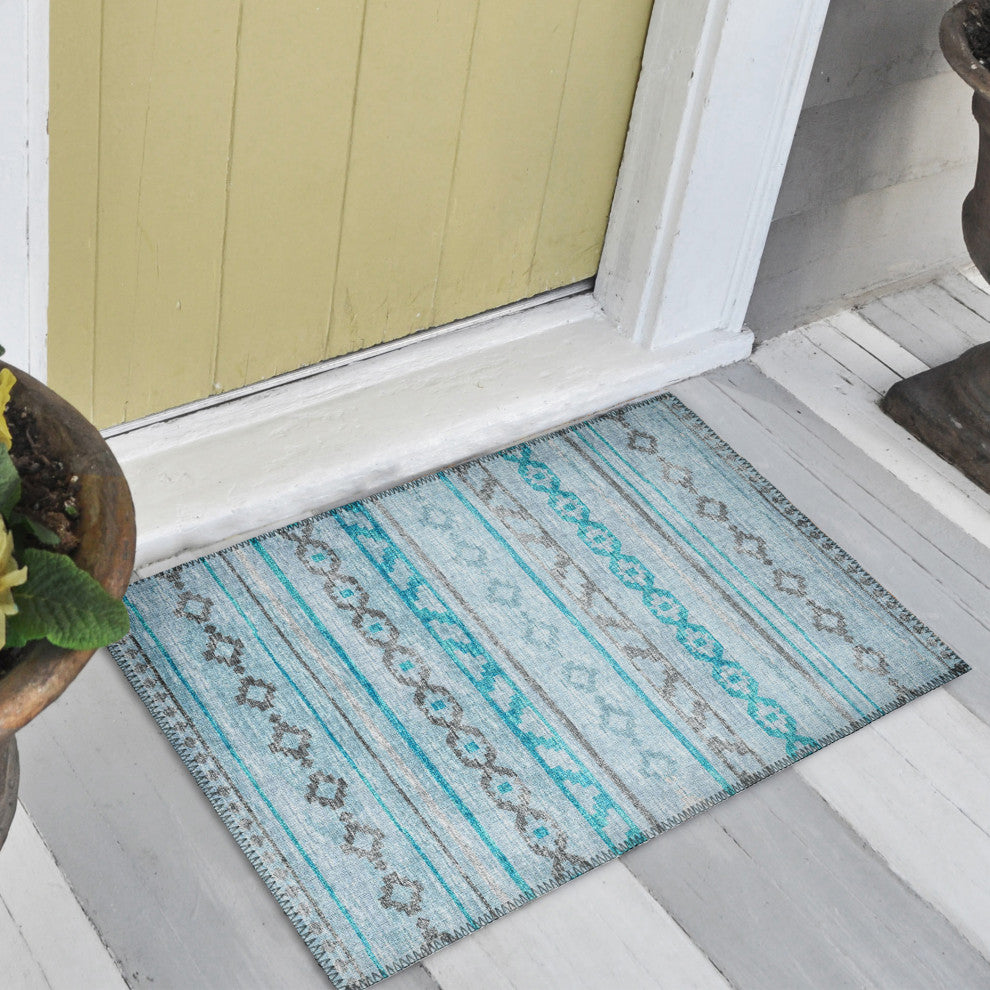 Indoor/Outdoor Sedona SN10 Skydust Machine Washable 1'8" x 2'6" Rug