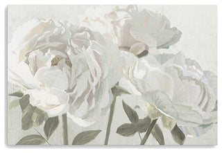 24" Neutral Flowers in Bloom Canvas Wall Art