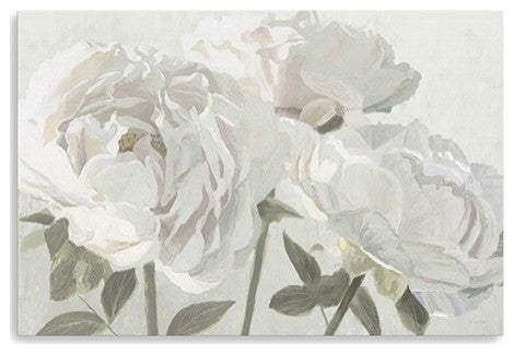 24" Neutral Flowers in Bloom Canvas Wall Art
