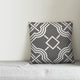 Gray and White Line Pattern Throw Pillow