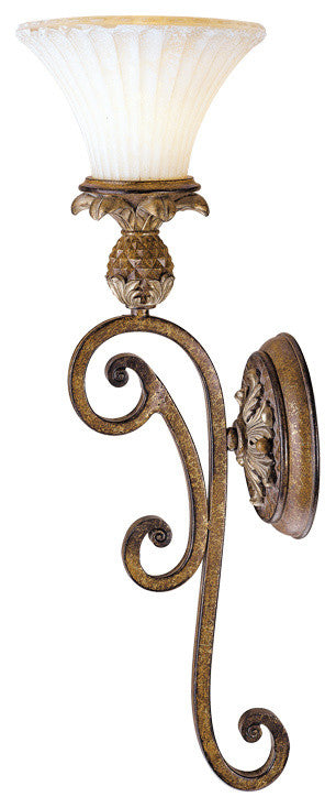 Livex 8451-57 1-Light Venetian Patina Wall Sconce, Venetian Patina