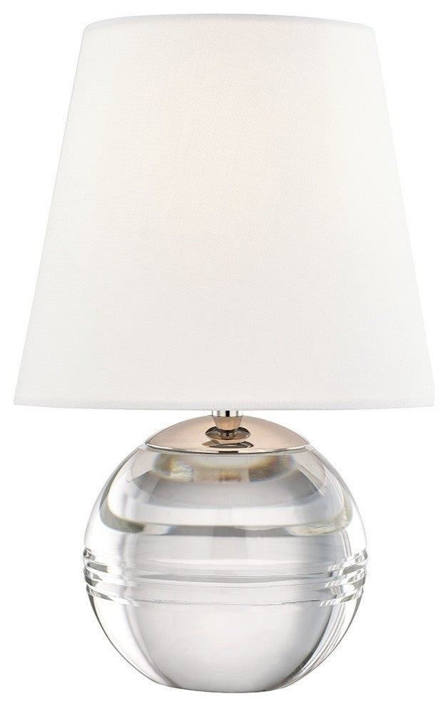 Nicole 1-Light Table Lamp, Polished Nickel