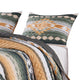 Benzara BM293496 King Size Pillow Sham, Southwest Yellow Stripes, Zipper