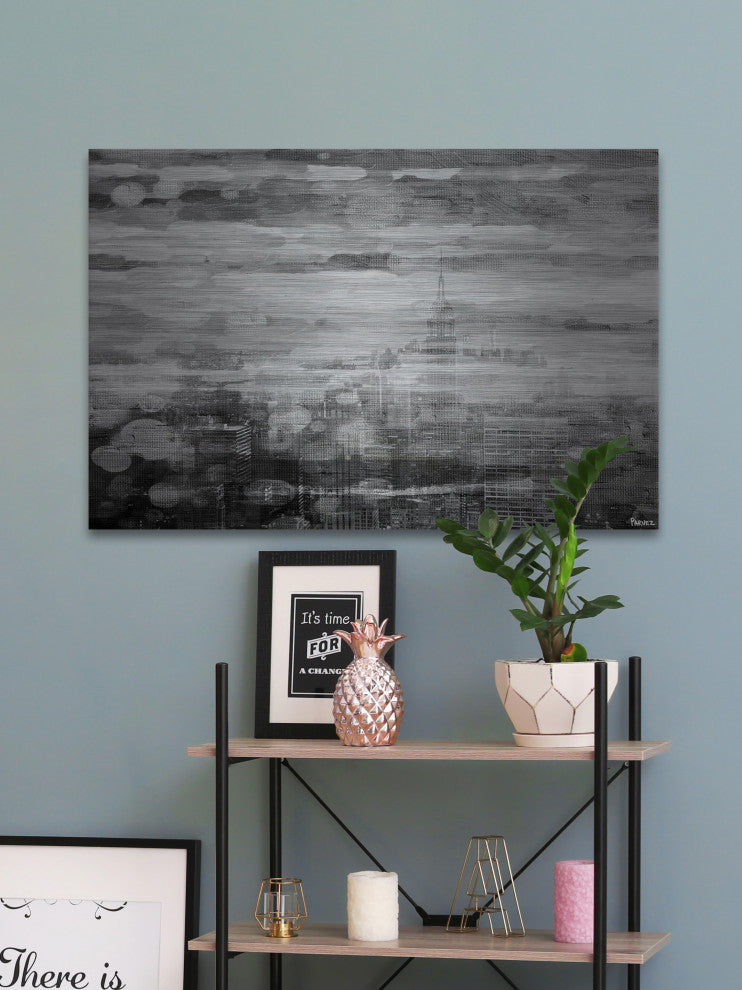 "City in a Dream" Print on Brushed Aluminum, 36"x24"