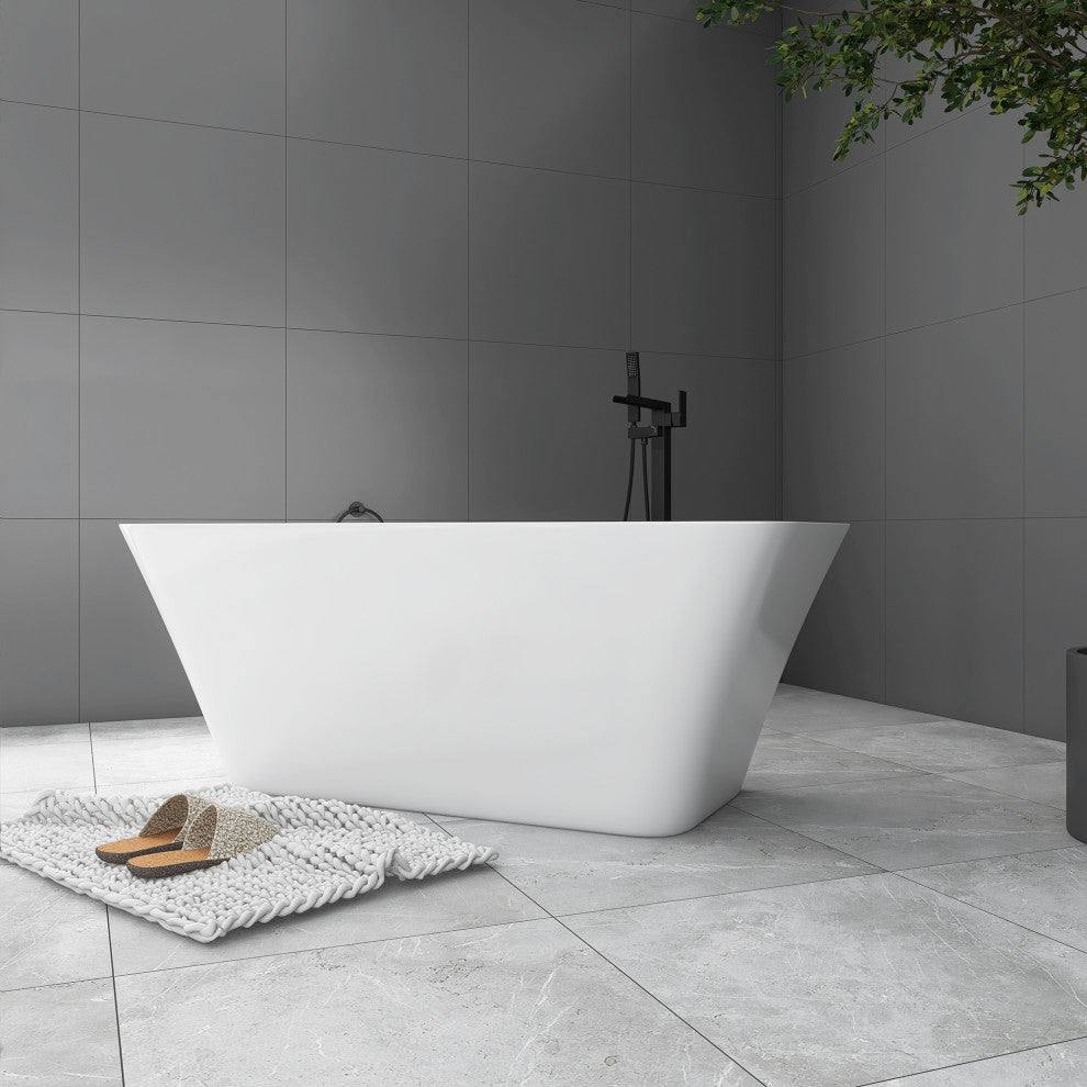 Acrylic Freestanding Soaking Bathtub, 67x30