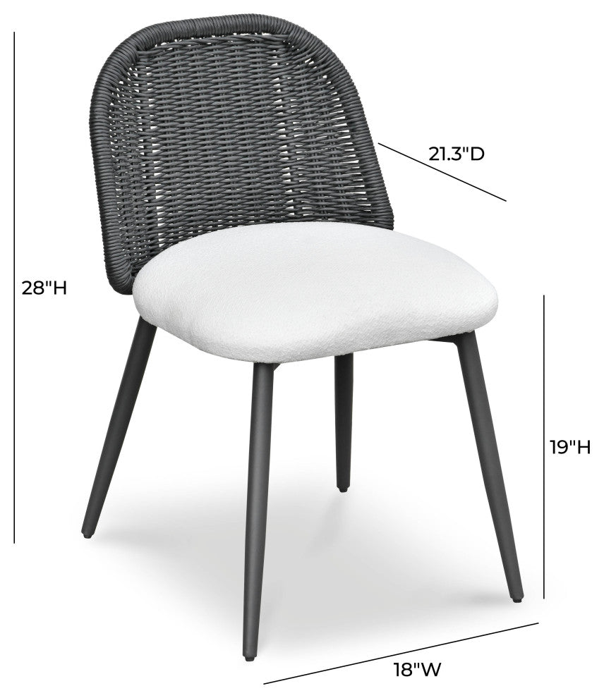 Alexa Performance Fabric Outdoor Dining Chair, Black