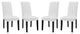 Parcel Dining Side Chair Vinyl Set of 4, White
