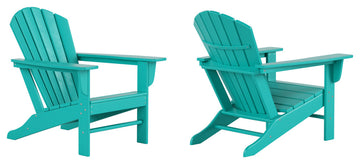 WestinTrends 2PC Outdoor Patio Adirondack Chair Set, Fire Pit Chairs, Turquoise