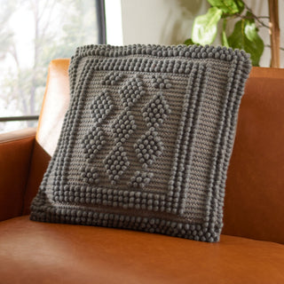 Safavieh Darvey Pillow Charcoal 20" X 20"