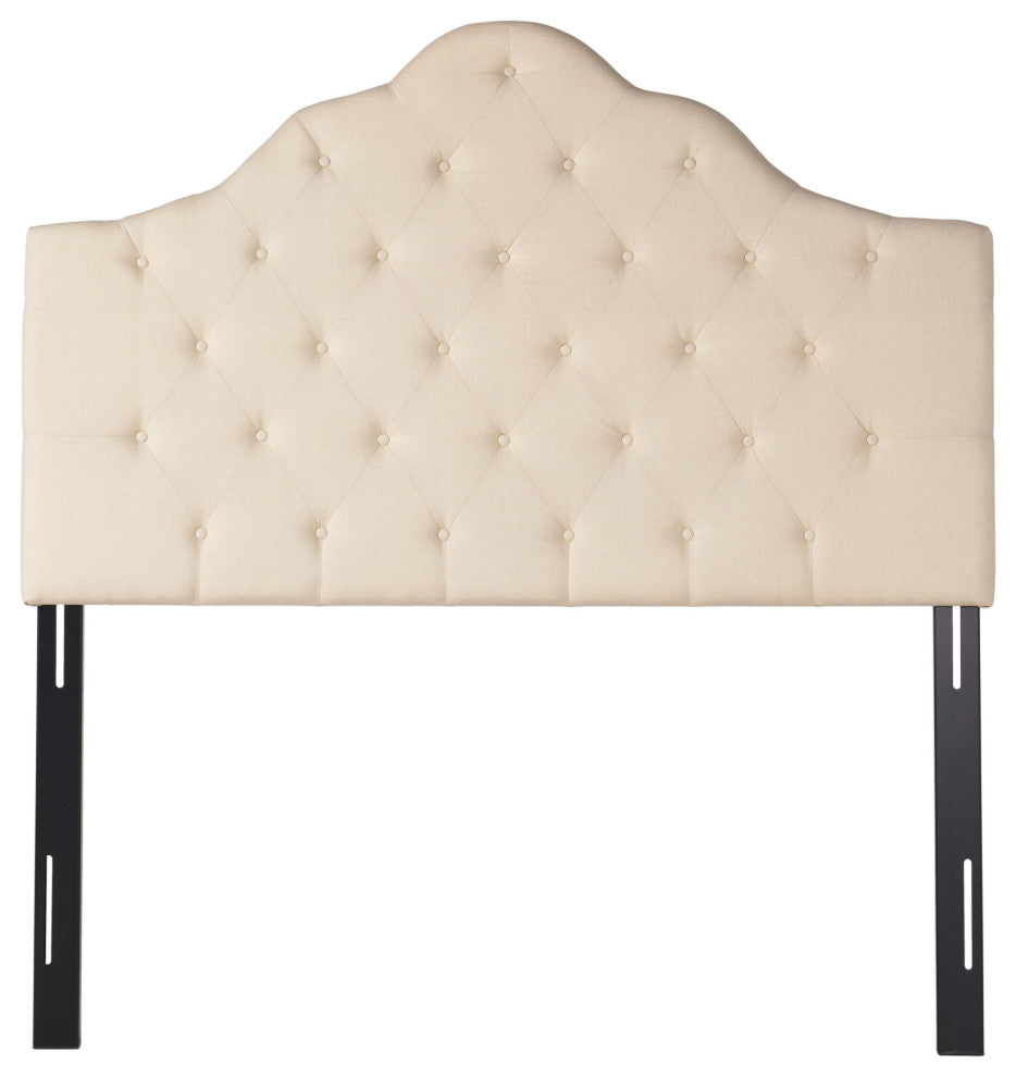 GDF Studio Orlban Beige Fabric Queen, Full Headboard
