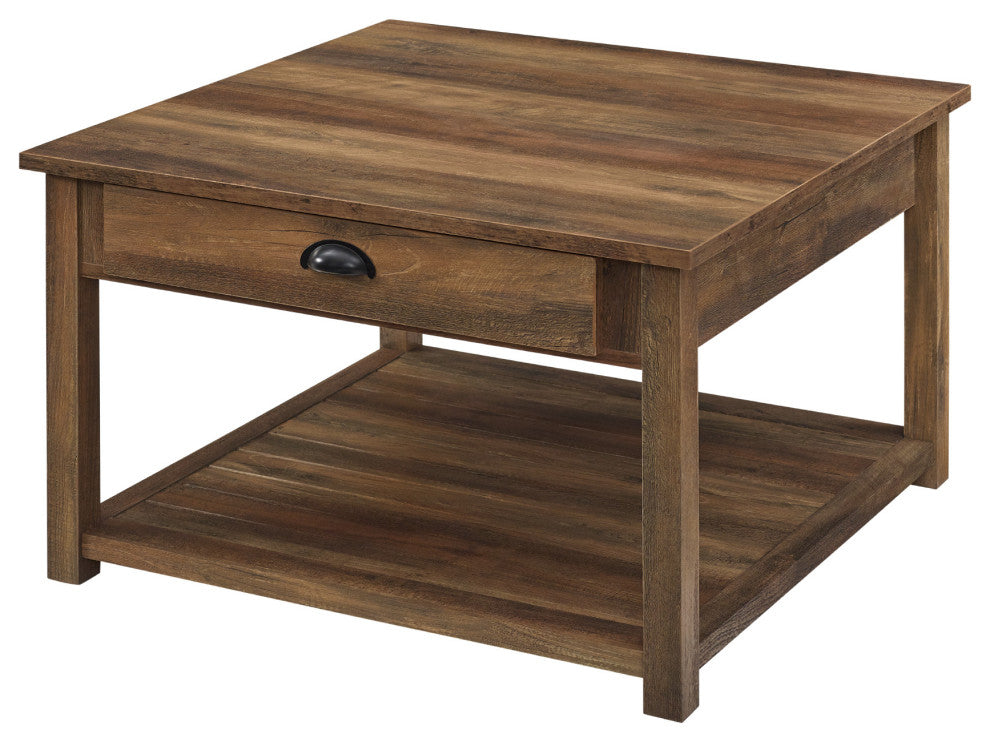 30" Square Country Coffee Table - Rustic Oak