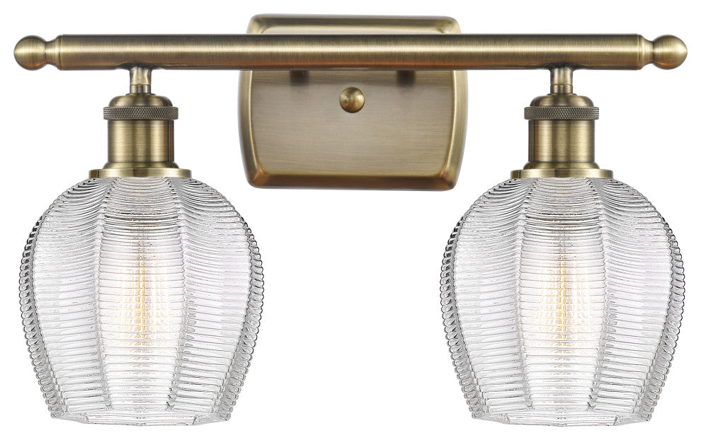 Innovations 516-2W-AB-G462-6-LED 2 Light Bath Vanity Light, Antique Brass