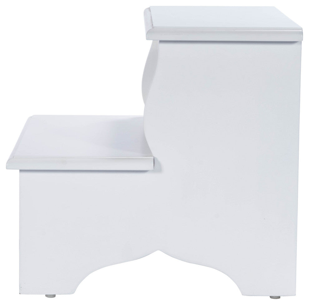 Handcrafted White Step Stool