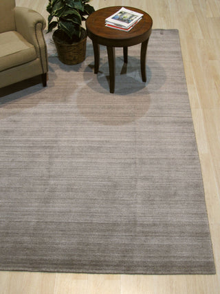 Brown/Gray Solid Handmade Urban Rug, 9'x12'