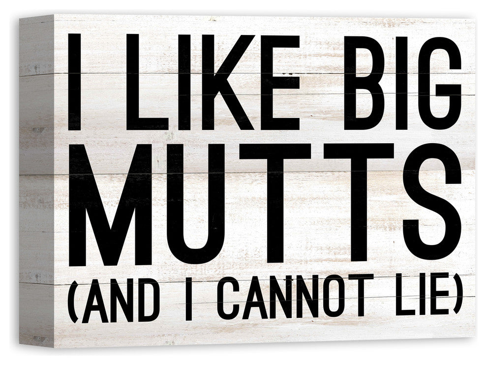 I Like Big Mutts 12x16 Canvas Wall Art