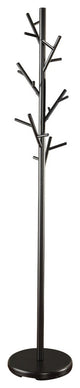 Metal 18-Hook Coat Rack With Heavy Duty Base, Black