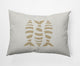14x20" Puzzle Fish Nautical Decorative Indoor Pillow, Taupe
