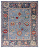 Oushak One-of-a-Kind Hand-Knotted Area Rug Light Blue, 8'0" x 9'9"