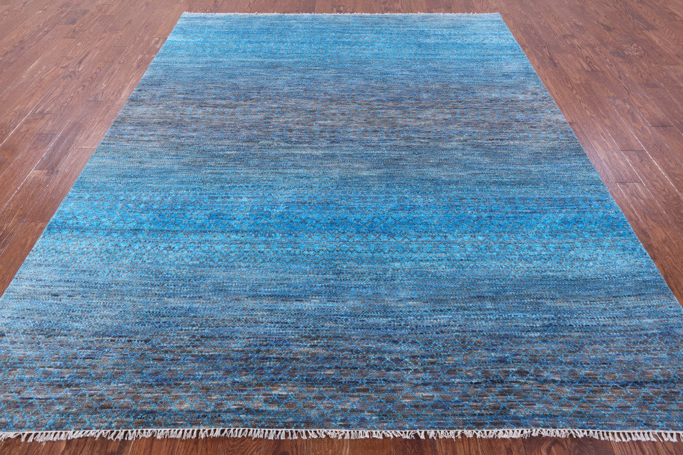 Wool & Silk Savannah Grass Handmade Rug 8' 2" X 9' 11" - Q15967