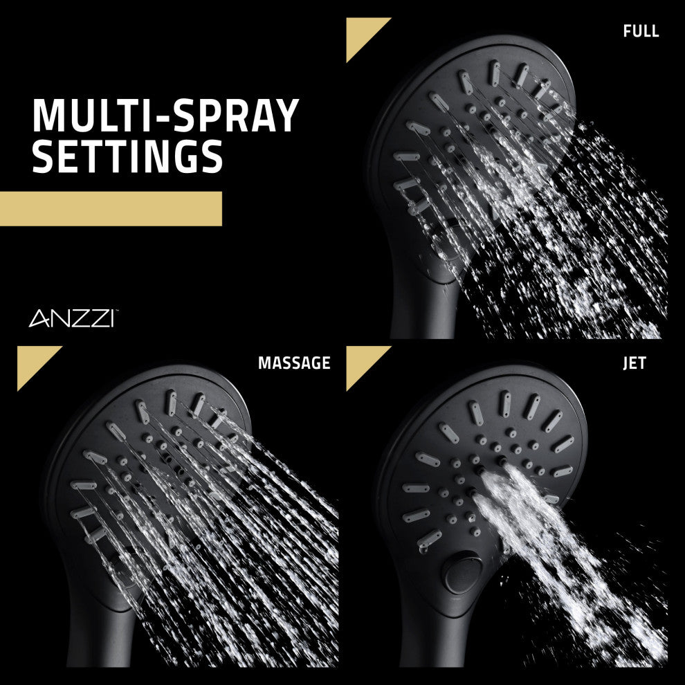 Valkyrie Two-in-One Magnetic Showerhead and Hand Sprayer, Matte Black
