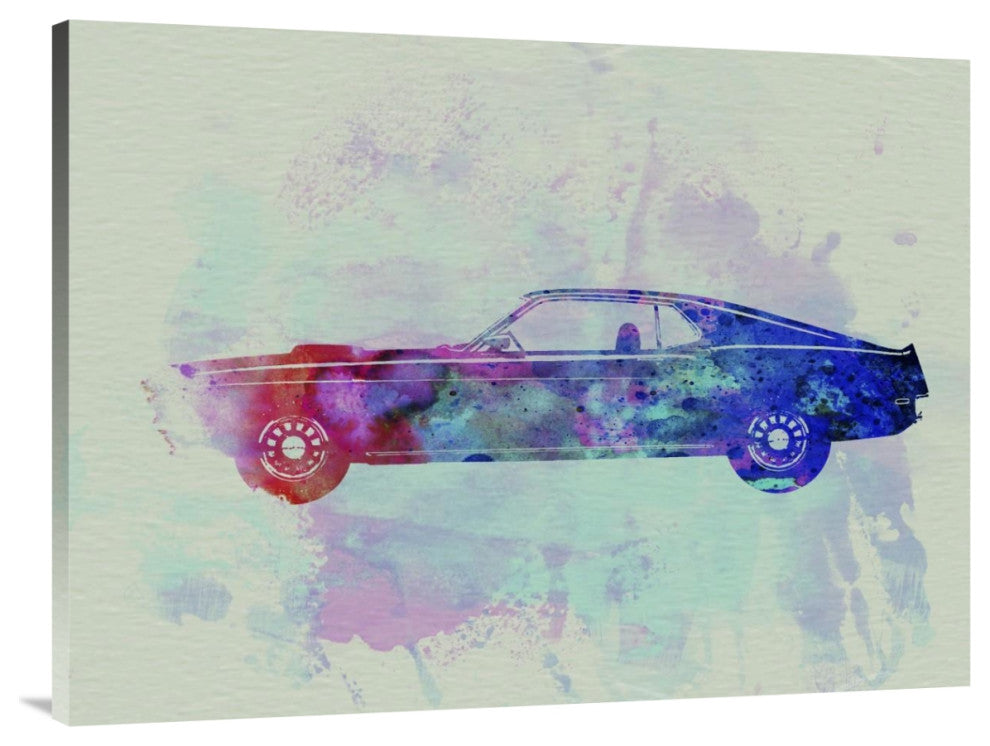 "Ford Mustang Watercolor 1" Fine Art Print