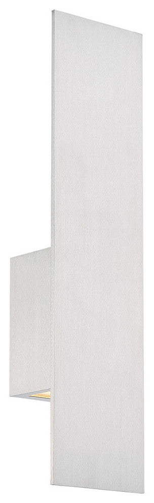 Icon 20" LED Outdoor Wall Light 3000K, Brushed Aluminum