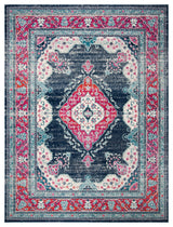 Safavieh Evoke Collection EVK250 Rug, Navy/Fuchsia, 9'x12'