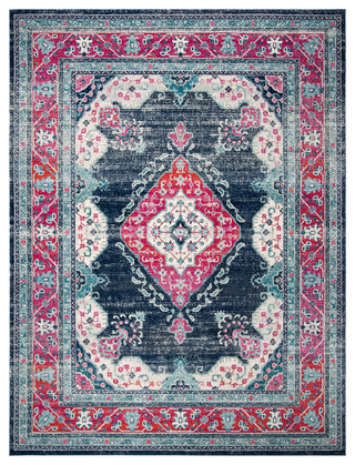 Safavieh Evoke Collection EVK250 Rug, Navy/Fuchsia, 9'x12'