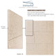 Transolid SaraMar 48"x36"x96" 6-Piece Shower Wall Kit with Extension, Cashew
