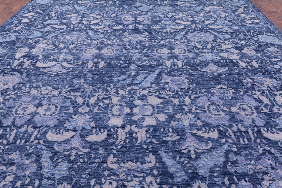 11' 10" X 14' 11" Modern Handmade Wool Rug - Q13048