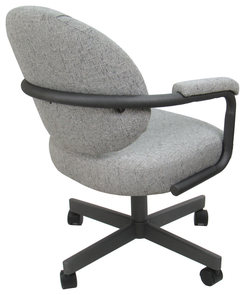 Set of 4, M-70 Swivel Tilt Dining Caster Chairs, Hemsath Slate on Gray Chairs
