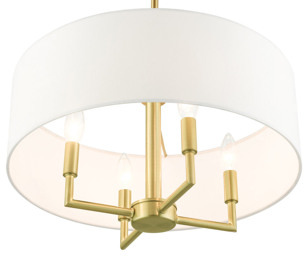 Satin Brass Timeless, Transitional, Pendant Chandelier