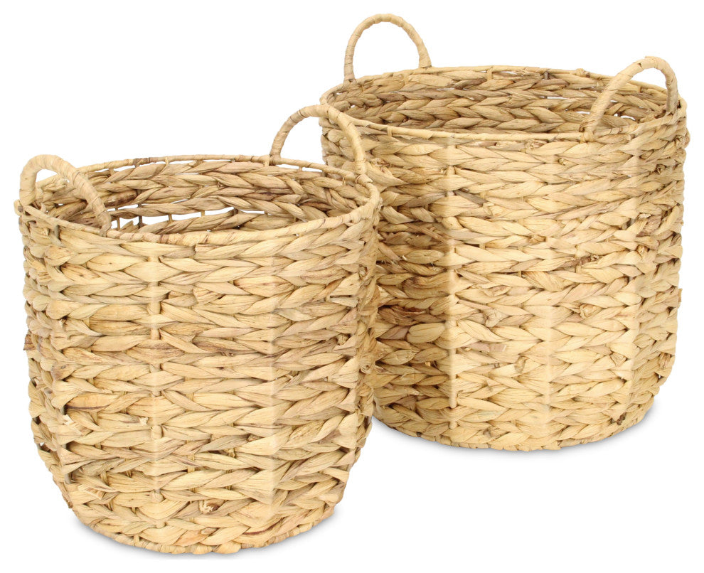 2-Piece Water Hyacinth Basket