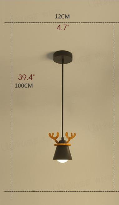 MIRODEMIÂ® Cap-d'Ail | Creative Ceiling Light with Deer Antlers Design, 1 Light