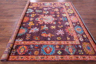 8' Square Turkish Angora Oushak Handmade Wool Rug - Q19855