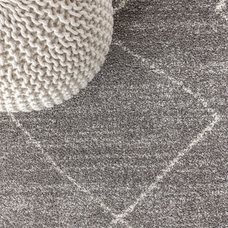 Zaina Moroccan Beni Souk Area Rug, Gray/Cream, 8 X 10