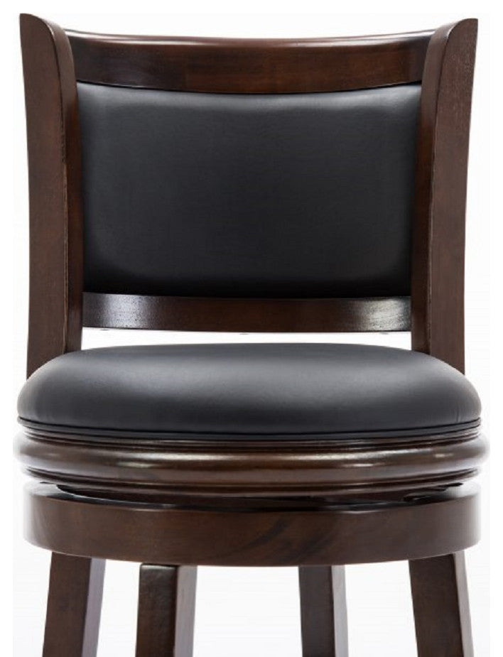 Augusta Swivel Bar Stool, Cappuccino