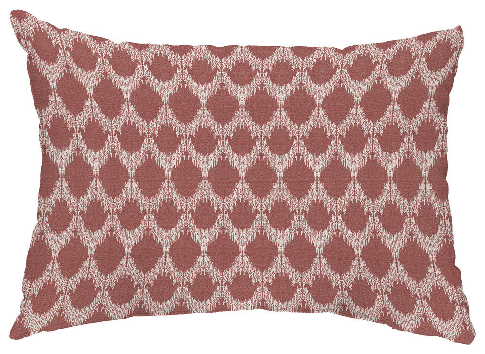Peace 2 14"x20" Abstract Decorative Outdoor Pillow, Maroon