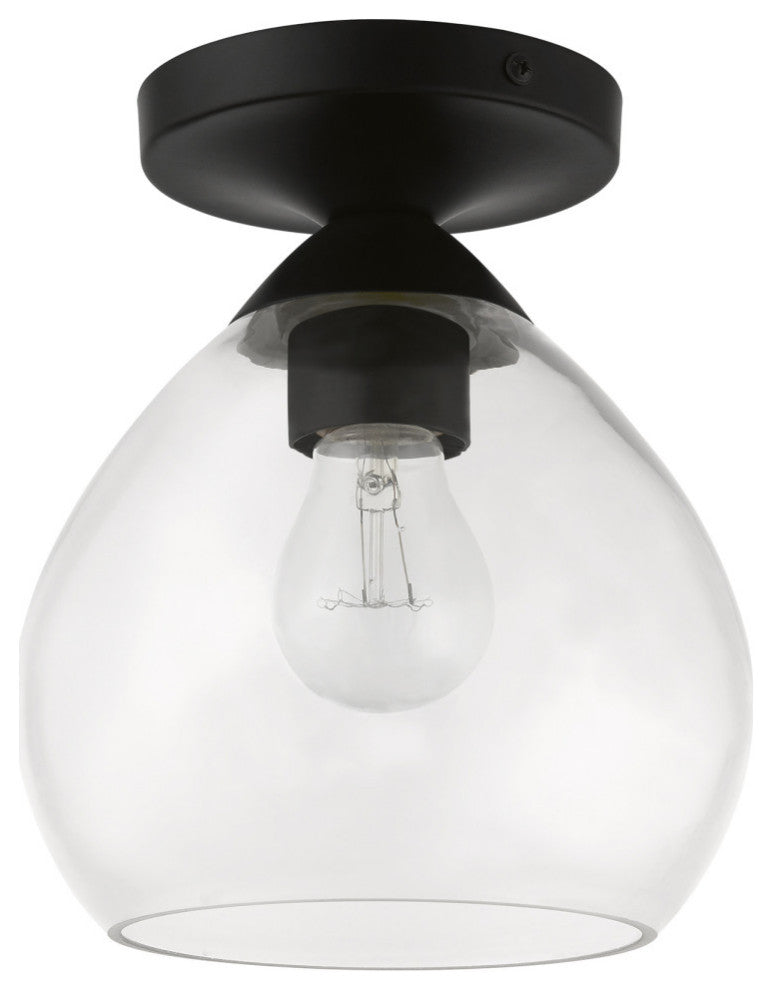 Catania 1 Light Black Semi-Flush