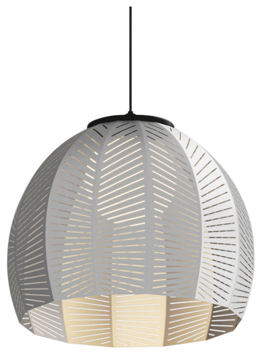 Amicus 16" Pendant, Brushed Aluminum/Dark Stained Walnut, 3500k Led