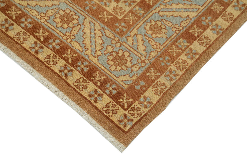 Rug N Carpet - Handmade Oriental 7' 7" x 9' 5" Pastel Oushak Area Rug