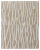Peconic T8009 Modern/Industrial/Casual Area Rug, Tan/Ivory, 2'x3'