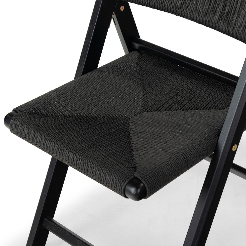 Safavieh Couture Shaylie Folding Dining Chair, Black