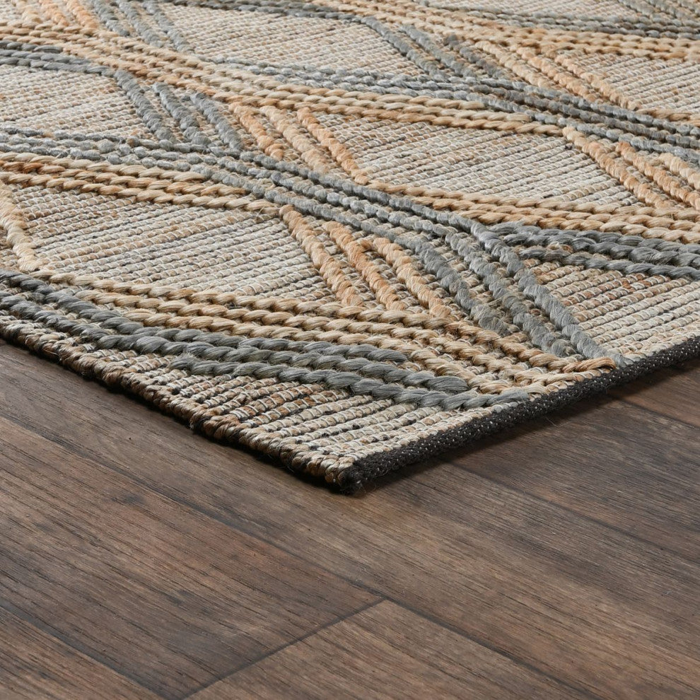 Classic Home Sylmar Natural/Mineral Blue Rug, 8'x10'